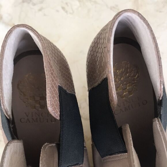 Vince Camuto Leather Hidden Platform Heel Booties - Picture 9 of 10